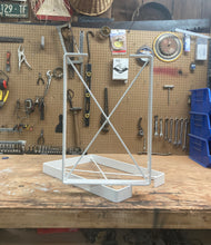 White Dining Table Legs/Flat Steel/Cross Brace