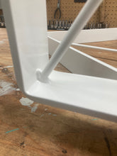 White Dining Table Legs/Flat Steel/Cross Brace