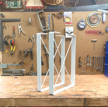 White Dining Table Legs/Flat Steel/Cross Brace